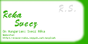 reka svecz business card