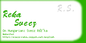 reka svecz business card